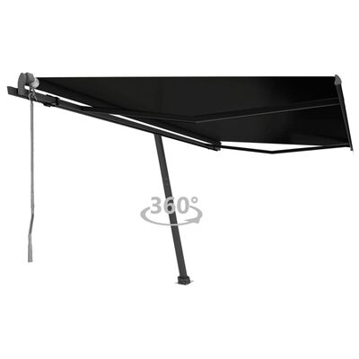 vidaXL Freestanding Automatic Awning 400x350 cm Anthracite