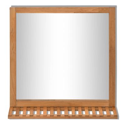 vidaXL Bathroom Mirror Solid Walnut Wood 60x63 cm