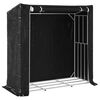 vidaxL Firewood Rack with Rain Cover 200x80x200 cm Galvanised Steel