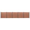 vidaXL Fence Panel Set Brown 872x186 cm WPC