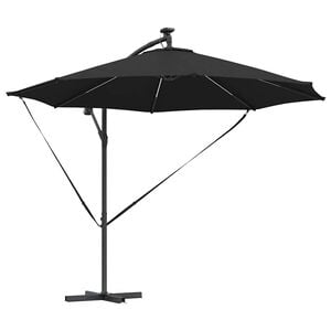 vidaXL Umbrella 294 x 294 x 248 cm Polyester and Aluminium Black