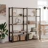 vidaXL 5-Tier Storage Rack Black 170x38x170 cm Solid Wood Pine