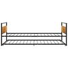 vidaXL Pull-out Bed Frame without Mattress Black Metal 90x200 cm