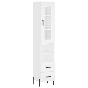 vidaXL Highboard White 34.5x34x180 cm Engineered Wood