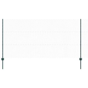 vidaXL Fence with Post Green