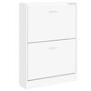vidaXL Shoe Cabinet White 59x17x81 cm Engineered Wood