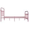 vidaXL Bed Frame without Mattress Pink Metal 140x200 cm