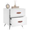 vidaXL Bedside Cabinet White 40x35x47.5 cm Engineered Wood