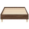 vidaXL Bed Frame No Mattress Brown Oak 75x190 cm Small Single Engineered Wood