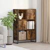 vidaXL Book Cabinet Smoke Oak 68 x 30 x 108.5 cm Engineered Wood