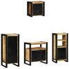 vidaXL Bathroom Furniture Set with Shelf 4 pcs Brown Solid Mango Wood