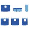 vidaXL Kids'Loft Bed Frame with Curtains White and Blue 107 x 201 cm