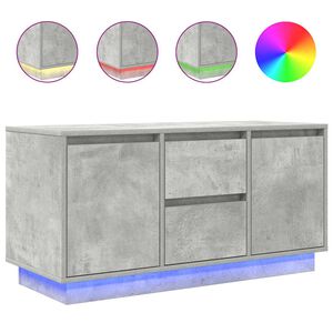 vidaXL TV Cabinet with LED Lights Concrete Grey 100x41x50 cm