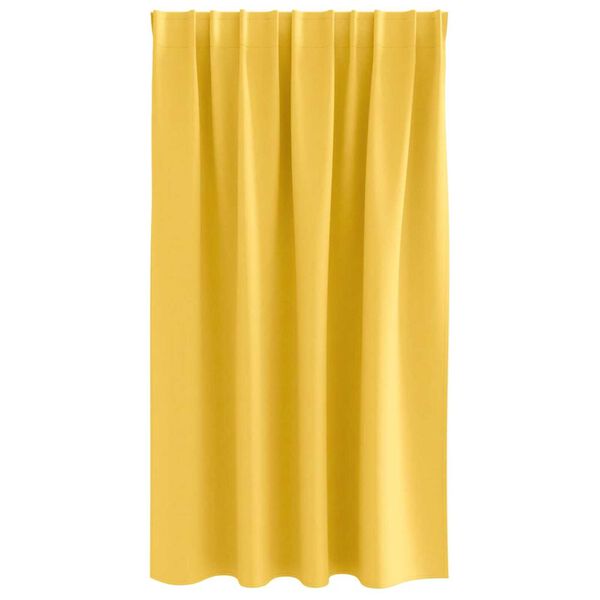 vidaXL Blackout Curtains with Rings 2 pcs Mustard Yellow 140 x 140 cm