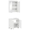 vidaXL Bathroom Furniture Set TULUM High Gloss White Engineered Wood
