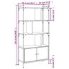 vidaXL Bookcase with Doors Grey Sonoma 76.5x30x154.5 cm Engineered Wood