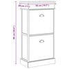 vidaXL Shoe Cabinet Brown 50x28x98 cm Paulownia Wood