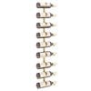 vidaXL Wall-mounted Wine Rack for 9 Bottles Gold Iron
