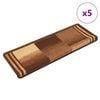 vidaXL Stair Mats Self-adhesive 5 pcs 65x21x4 cm Brown