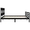 vidaXL Bed Frame without Mattress Black 200x200 cm Solid Wood