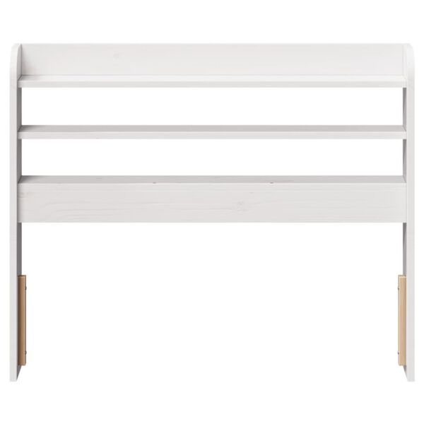 vidaXL Headboard with Shelves White 75 cm Solid Wood Pine