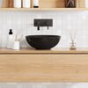 vidaXL Wash Basin Gloss Black Ø28x10 cm Ceramic