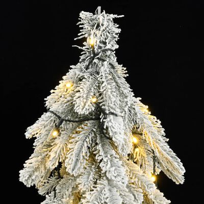 vidaXL Artificial Christmas Tree 300 LEDs & Flocked Snow 180 cm