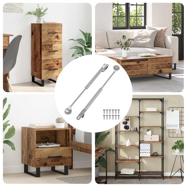 vidaXL Hydraulic Gas Spring 2 pcs Silver 280 x 17 x 16 mm PP and Iron