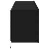 vidaXL TV Wall Cabinets with LED Lights 2 pcs Black 60x35x41 cm