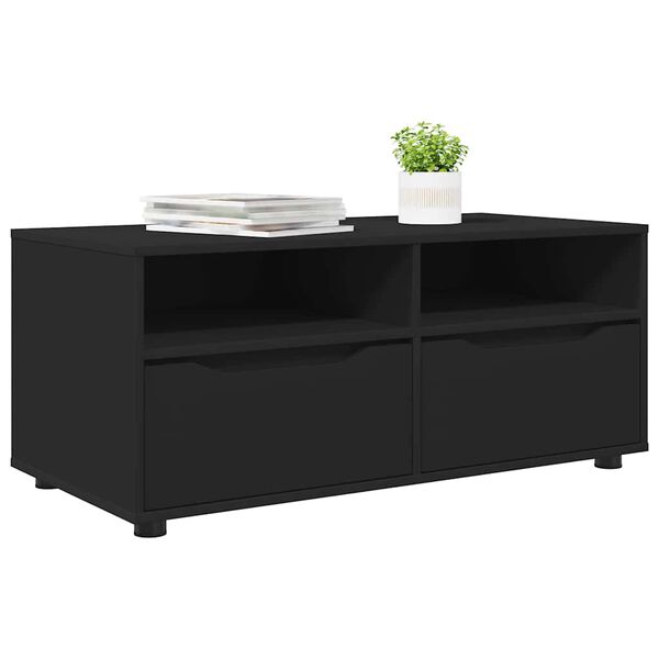 vidaXL TV Cabinet with Drawer Black 100 x 48 x 43 cm Engineered Wood