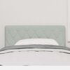 vidaXL LED Headboard with LED Strip Lights Light Grey 90 cm Polyester