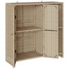 vidaXL Storage Cabinet with Shelf Beige 100 x 36 x 102 cm Rattan