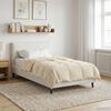 vidaXL Full Year Duvet Quilted Cream 155 x 200 cm Microfiber