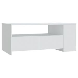 vidaXL Coffee Table White 102x55x42 cm Engineered Wood