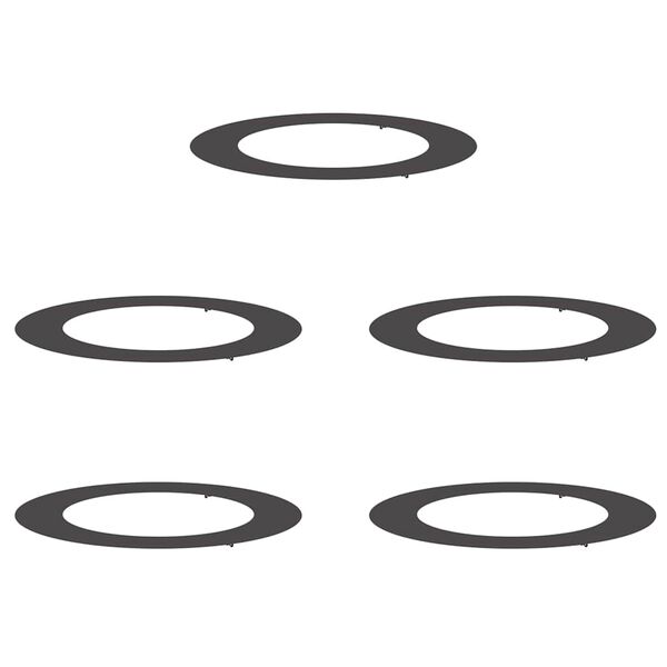 vidaXL suitable for Flat Tree Rings 5 pcs Black &Oslash;60 / 90 cm Steel