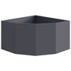 vidaXL Corner Planter Anthracite 60 x 60 x 35 cm Steel