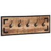 vidaXL Coat Racks 2 pcs 80x8x25 cm Solid Rough Wood Mango