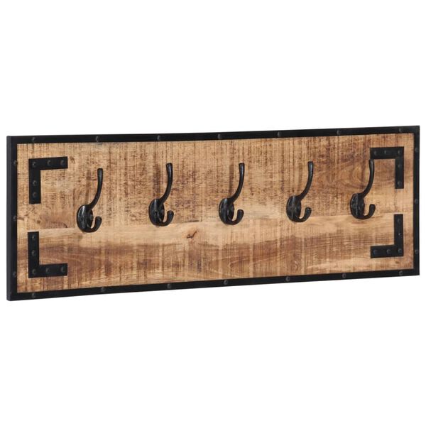 vidaXL Coat Racks 2 pcs 80x8x25 cm Solid Rough Wood Mango