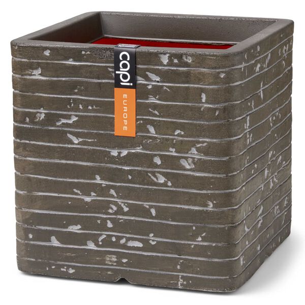 Capi Planter "Nature Row" Square 30x30x30 cm Olive Green