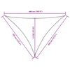 vidaXL Sunshade Sail Oxford Fabric Triangular 3.5x3.5x4.9 m Taupe