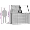 vidaXL Rabbit Cage Silver 200 x 100 x 210 cm Galvanised Steel