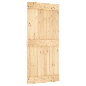 vidaXL Sliding Door NARVIK Natural and Black