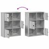 vidaXL Bookcase Grey Sonoma 60x24x76.5 cm Engineered Wood