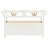 vidaXL Bench White 107x45x75.5 cm Solid Wood Fir