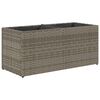 vidaXL Garden Planter with 2 Pots Grey 72x30x32 cm Poly Rattan
