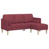 vidaXL Sofa Set 2 pcs Wine red 173 x 131 x 67 cm Fabric