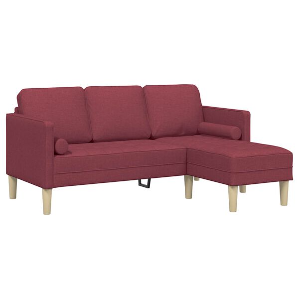 vidaXL Sofa Set 2 pcs Wine red 173 x 131 x 67 cm Fabric