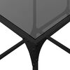vidaXL Coffee Table with Black Glass Top 78.5x40x40 cm Steel