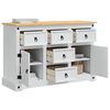 vidaXL Storage Chests with Door White 112 x 40 x 75 cm Solid Pine Wood