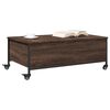 vidaXL Coffee Table with Wheels Brown Oak 91x55x34 cm Engineered Wood